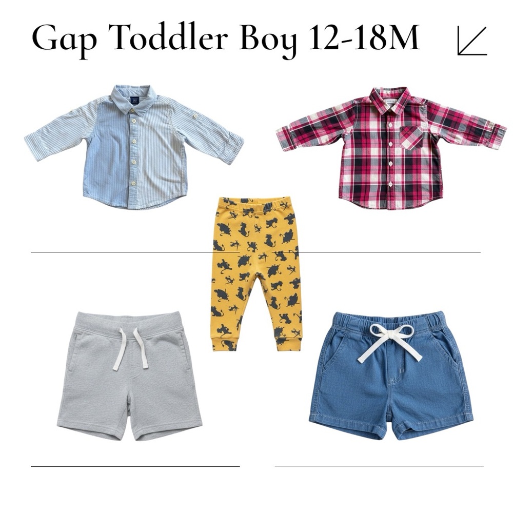 Gap Toddler Boy 12-18M Spring Summer Outfit Bundle Preppy Lot